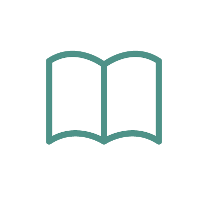 Icono de un libro con el fondo blanco
